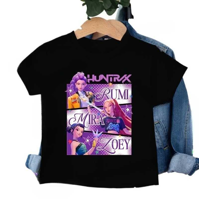 Childrens Clothing KPop Demon Hunters Fans Gifts Kids Clothes Fashion Casual Tops 2025 Hot Movie Soft Baby Girls T Shirt Z251111