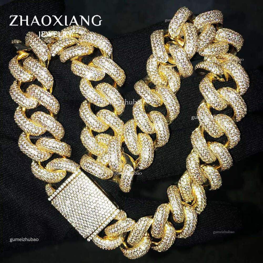 Jewelry Quality Hiphop Iced Out Cubic Zircon Cuban k Mens Brass CZ Dia Chain Necklace