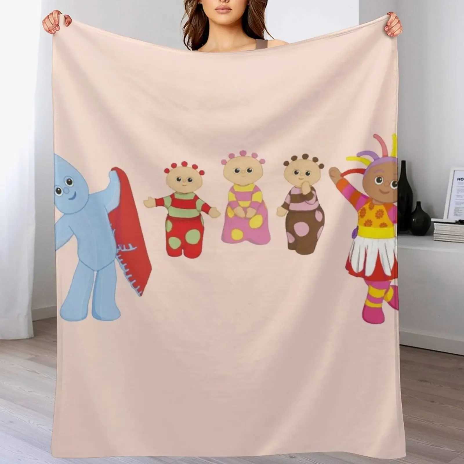 In the night garden Throw Blanket Fluffy Shaggy Blanket Loose Blanket Thermal Blankets For Travel Blankets For Baby C251111