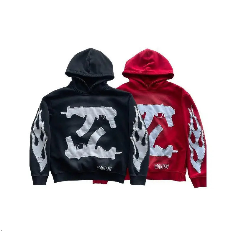 Y2K Style Embroidered Hoodie Harajuku Gothic Punk Sweatshirt Autumn and Winter Sports Street Pullover 251110