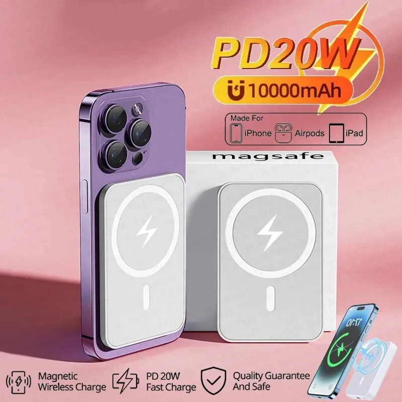20000mAh Magnetic PowerBank Wireless PD 225W Fast Charger For Magsafe Portable Auxiliary Battery For Iphone 251110