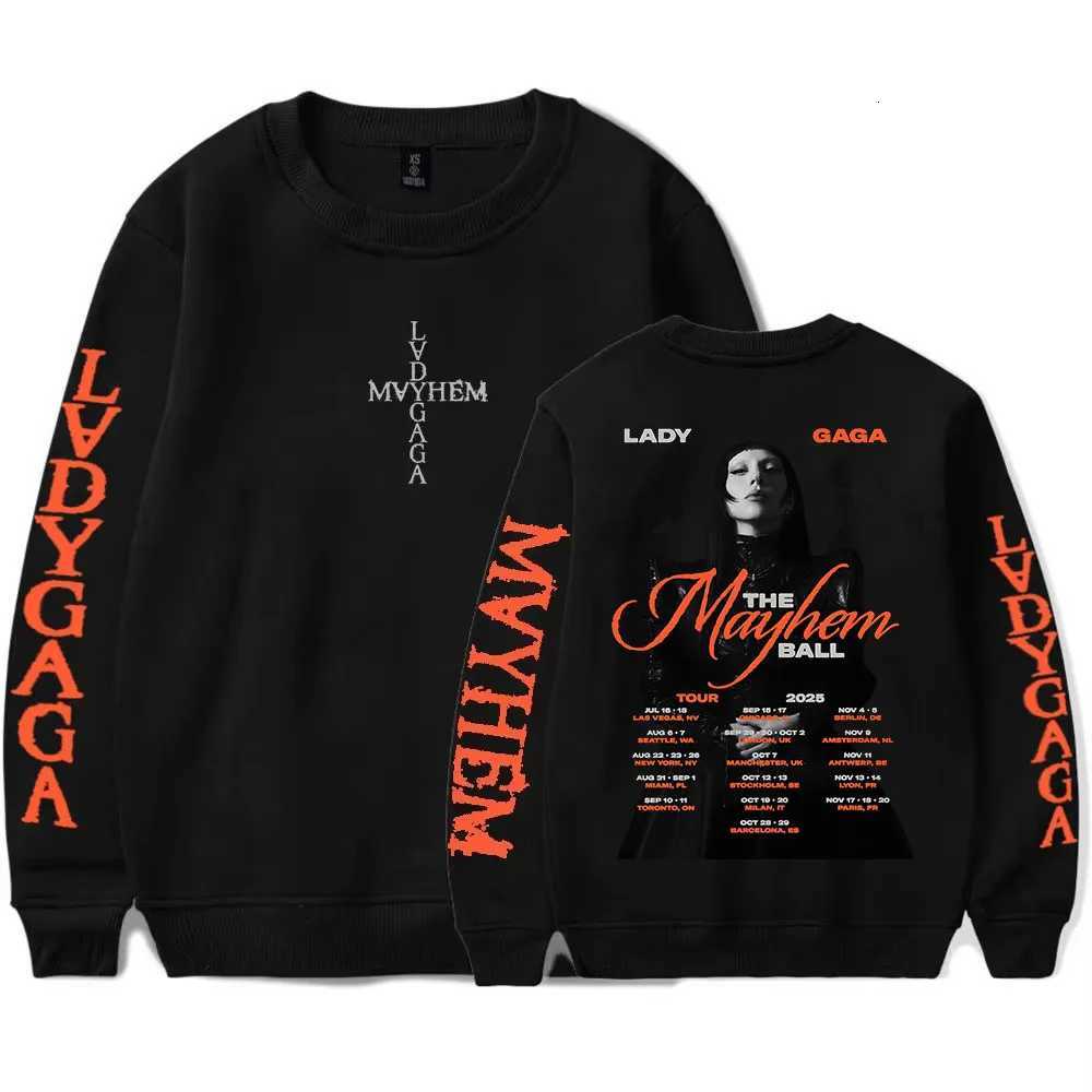 Lady Gaga The Mayhem Tour 2025 Sweatshirt Round Neck Long SLeeve Pullovers Men Women Clothing Graphic Printing Hoodies Male M251111
