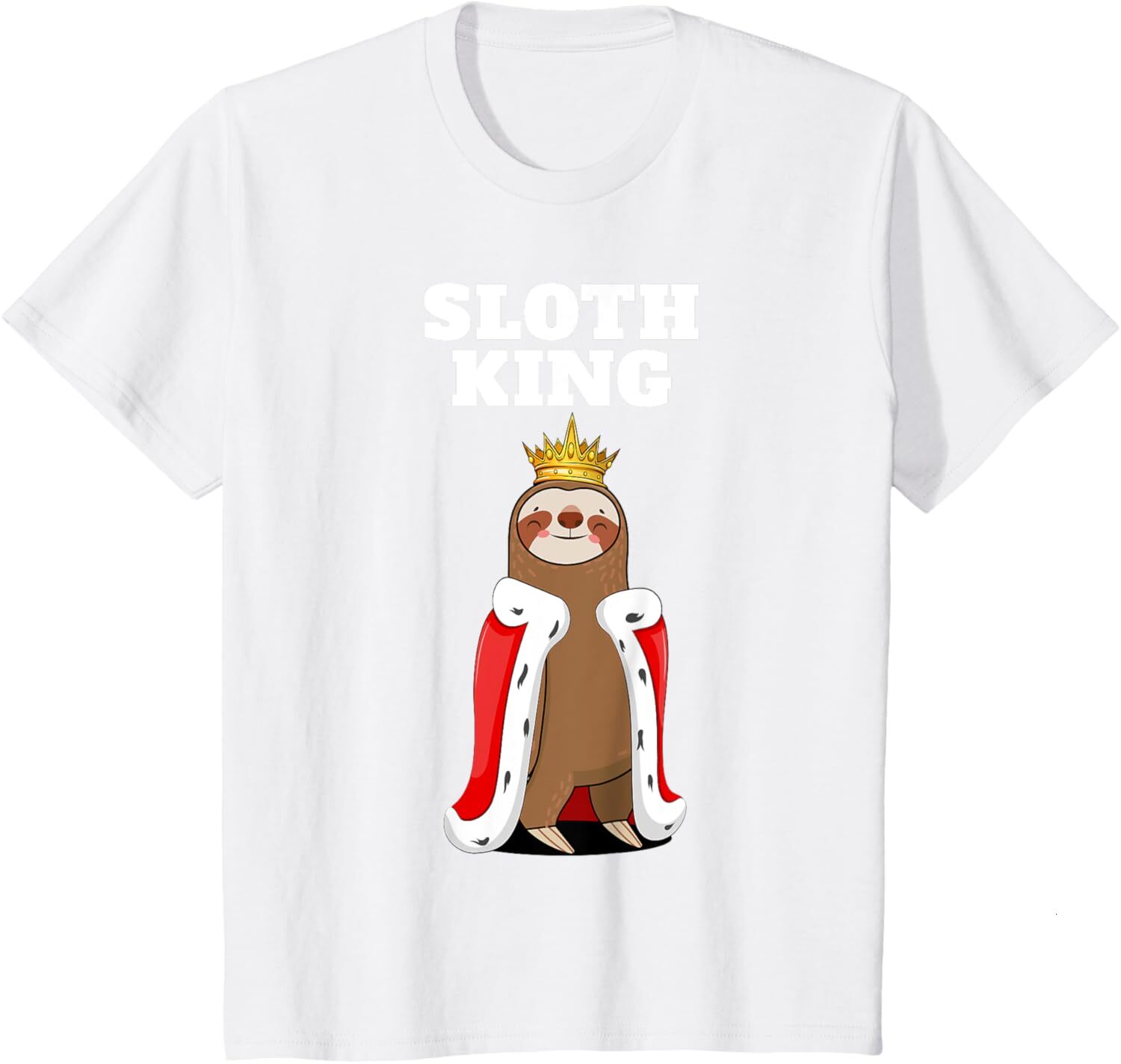 T shirt for Mens Sloth King Graphic Tee Casual Tops Clothes Short sleeve