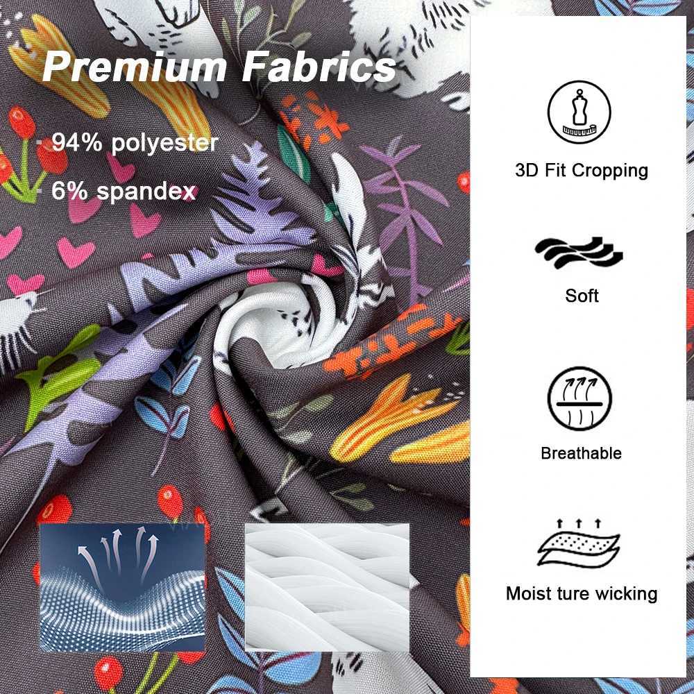 Hot selling multi-color fashionable printed womens frosted top and pants set medical uniform frosted nurse doctor laboratory work uniform surgical gow