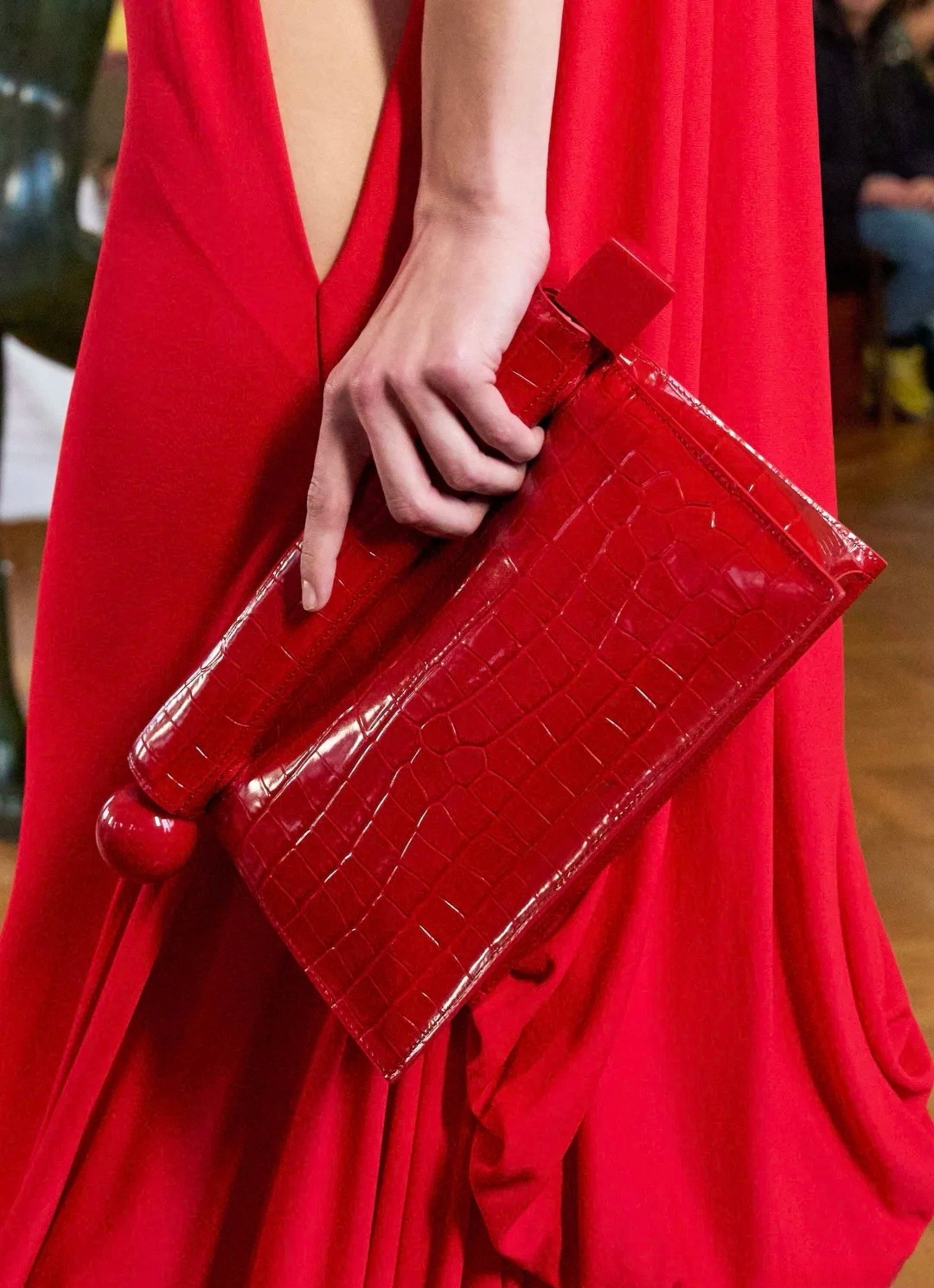 Real Sheep Leather Evening Bags Pochette Rond Take-out Clutch For Parties Night Outs Events Crocodile Style Purses And Handbags Shoulder Bags Chain Belt With Box 3162