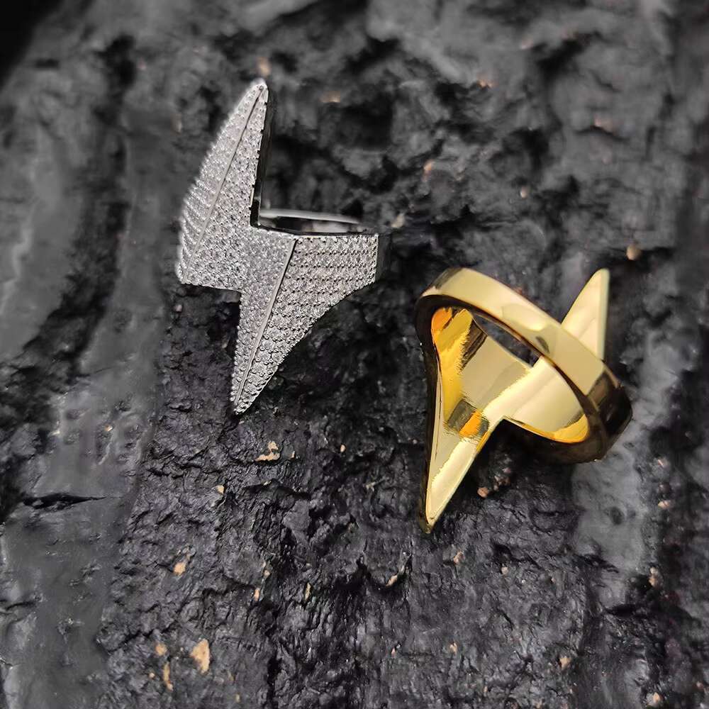 Mens Fashion Ring 925 Silver Paired With 14k 18k Gold Plated Vvs Mosan Diamond Customized With