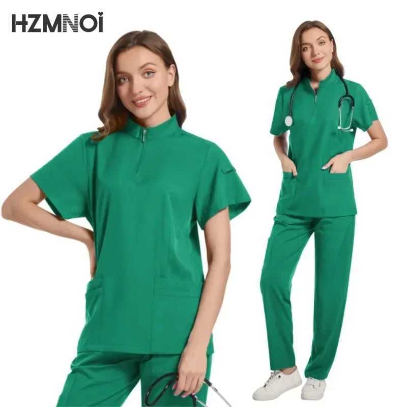Fashion Clinical Surgical Uniforms Medical Scrubs Uniforms Sets Women Hospital Working Clothes Nurse Accessories Dental Workwear X250410