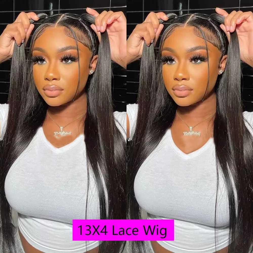 13x4 Black Wig Synthetic Lace Front Wigs Black Long Straight Smooth Silky for Women Wig Cap Synthetic Fiber Glueless Hair WigsT251111