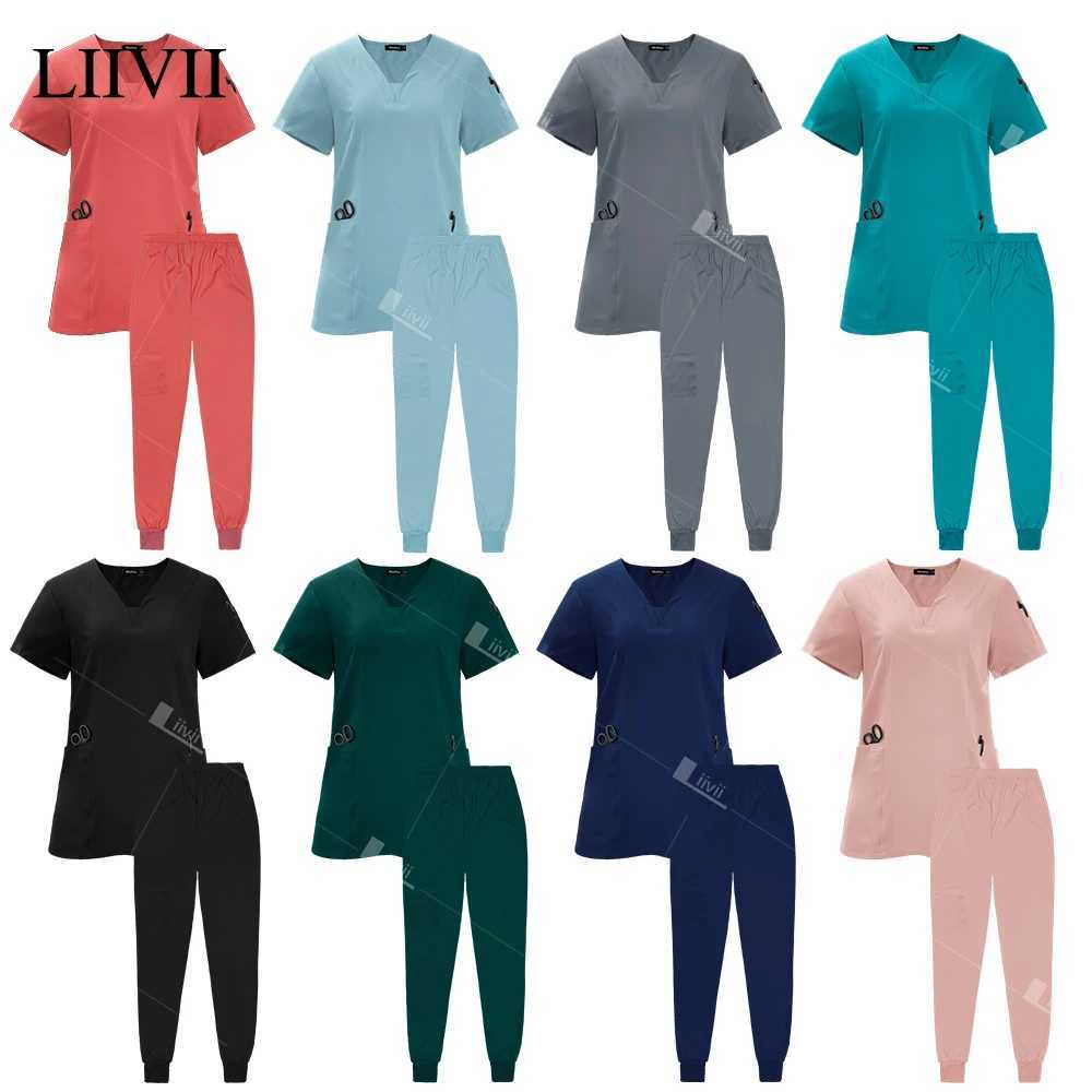 Surgical Uniforms Womens Scrub Set Medical Nurse Beauty Sn Work Clothes Clinical Scrub X250410