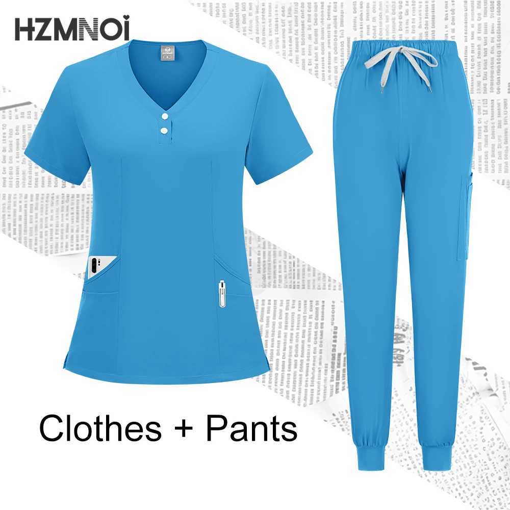 Hospital Surgical Uniform Medical Scrub Set Doctor Nurse Clothes Nursing Accessories Dental Clinic Beauty Sn Workwear Lab Set X2504101