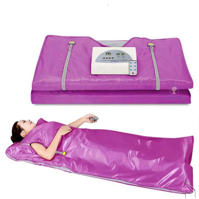 Far Infrared Thermal Sauna Blanket 2 Zones For Home/Spa Body Relaxation Detoxification Therapy Hine Eu/Us Plug