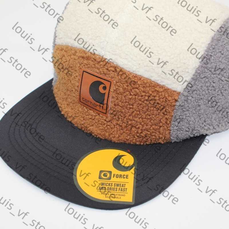 Autumn and Winter New Fleece Color Blocked Five Piece Hat for Men Women Warm Baseball Cap Camping H250411