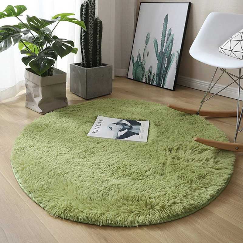 Fluffy Wool Rug Living Room Carpets Faux Fur Round Mat Kids Room Long Plush Rugs Home Bedroom Decor Shaggy Carpet Y251110
