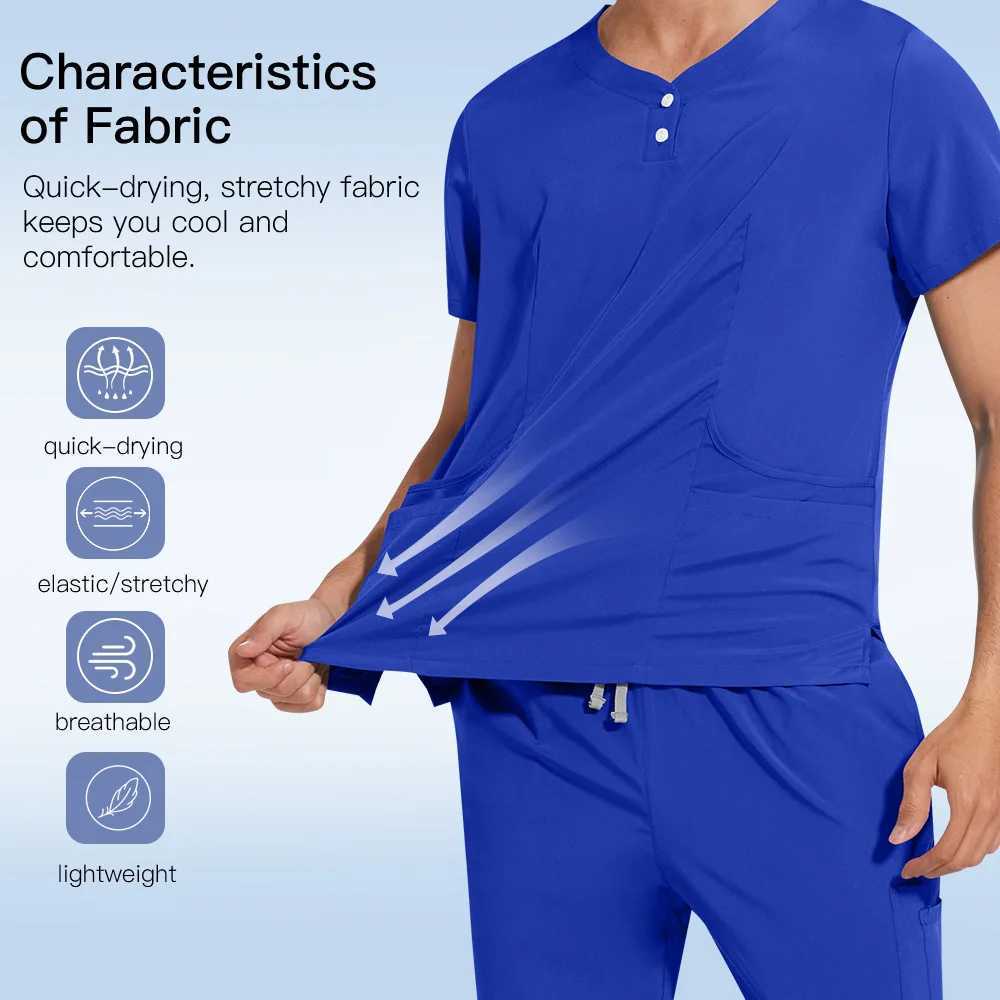 New Liahtweiaht anti wrinkle surgical uniform female medical nurse scrub set soft and breathable jogging nursing clinical work clothes X250410