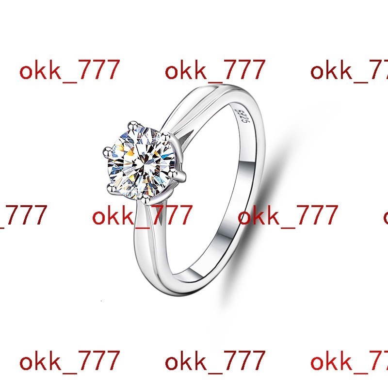 Fine Jewelry Manufacturer 1 Ct Rhodium Plated Filled 925 Sterling Silver Jewelry Engagement Wedding Moissanite Ring for Women
