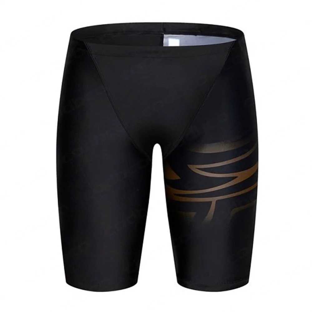 Summer Mens Swimming Jammer Endurance Exercise Training Swimsuit Shorts Quick drying Beach Swimming Relay Jammer Tight Surfing SwimsuitW250410