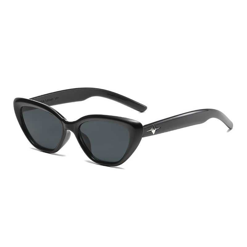 Fashionable cat eye sunglasses for women classic beige nail design retro womens sunglasses UV400 trend sunglassesT250411