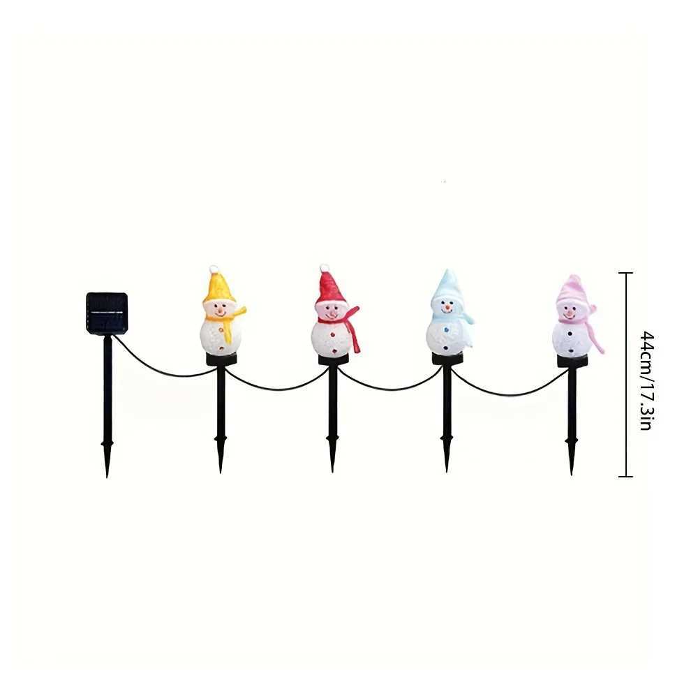 Christmas Christmas Decorations Light Solar Light Snowman Christmas Outdoor Solar Powered Stakes Lights For Corridor Patio Lawn Decoration Y251111