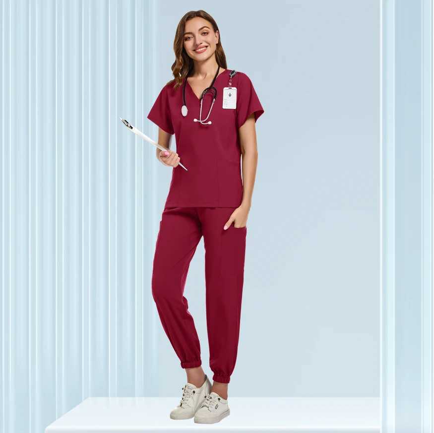 Unisex medical uniform mens and womens nursing clothes beauty care shampoo set dental work clothes X250410