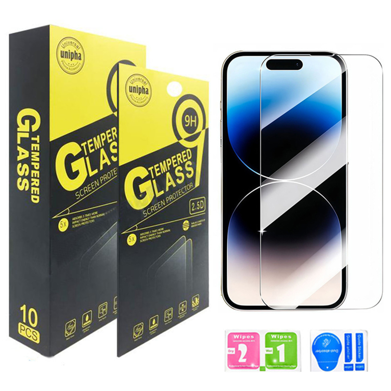 9H 2.5D Clear Tempered Glass Phone Screen Film Protector For iPhone 17 Air 16e 16 15 14 13 12 11 Pro Max 8 7 6 Plus iPhone16 0.3mm Glass With Retail Paper Bag
