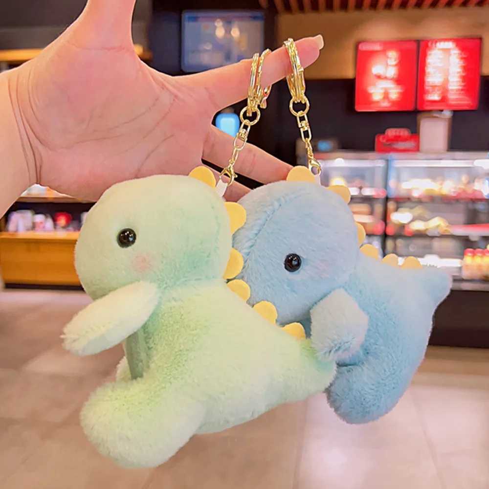 Kawaii 12cm Dinosaur Plush Doll Toy Pendant Adorable Multi purpose Plush Toy Keychain Portable Filling Doll Keyring Backpack W250411