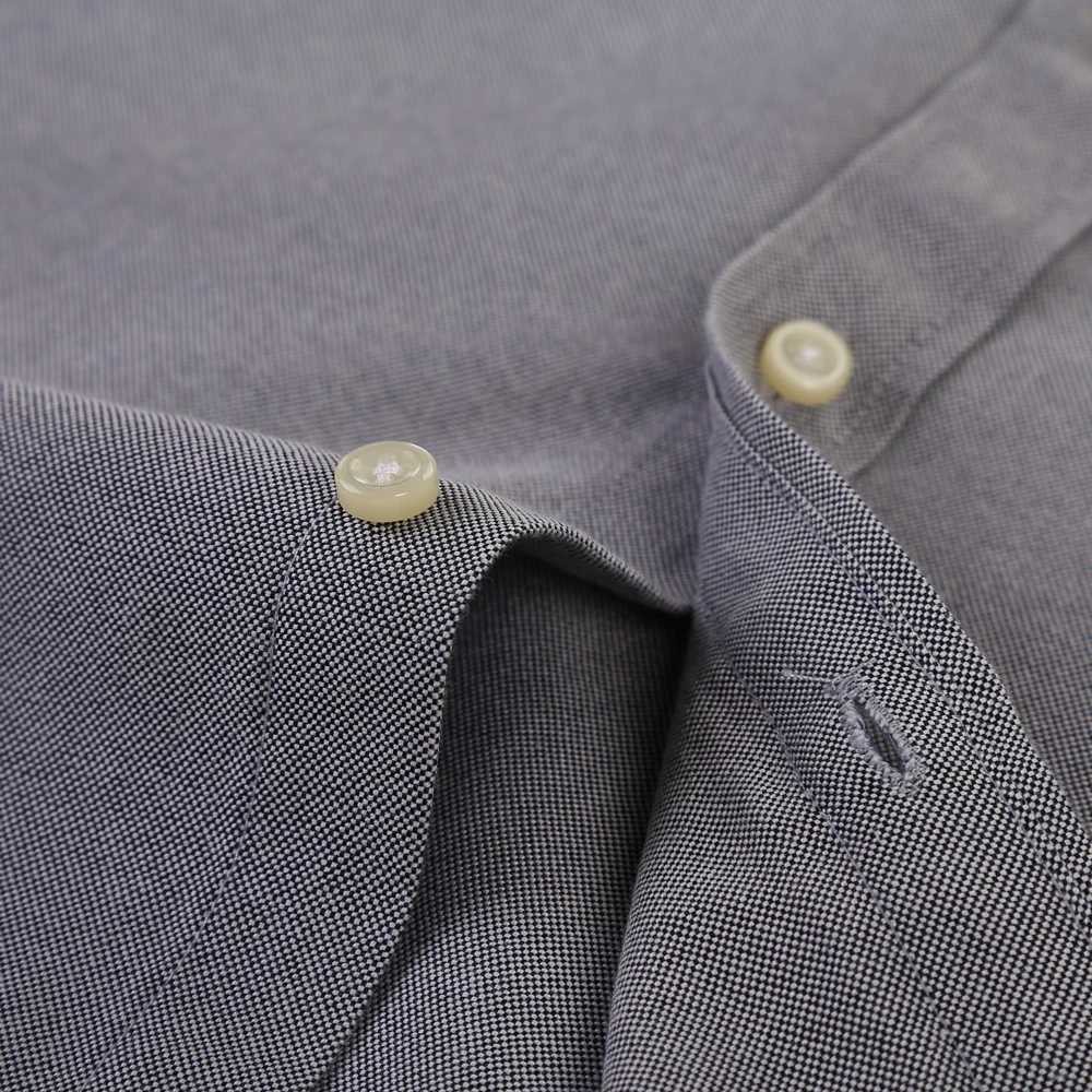 Mens Fashion Long Sleeve Oxford Work Shirt Single Patch Pocket Simple Design Embroidered Regular-fit Casual Button-down Shirts K251110