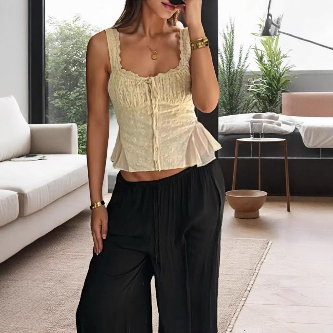 French style pure desire sexy spicy girl strap lace patchwork embroidered vest+high waist slim fishtail skirt set for women