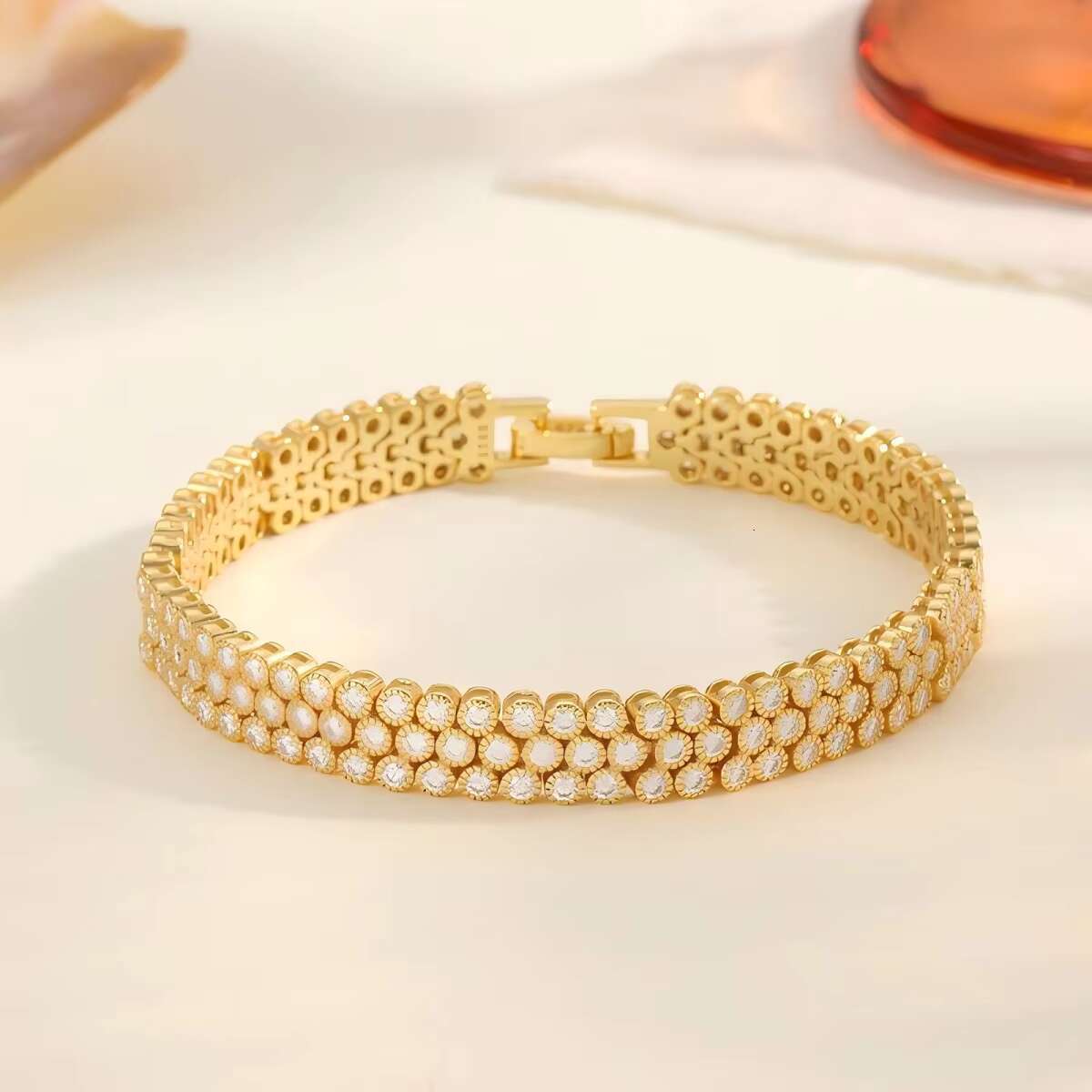 19mm S925 Silver Moissanite Bracelet Luxury Design Fashion and Versatile Hand Accessory