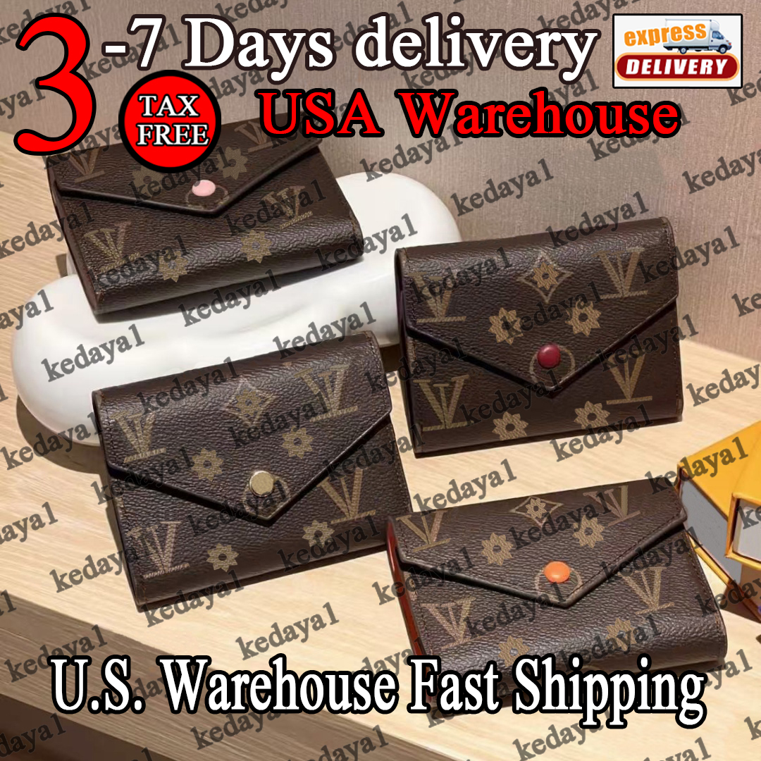 Designer Wallets Women Coin Purse Small Wallet Woman Card Holder Grain Beef Leather Lining Luxury Brown Flower Short Wallets Mini Wallets