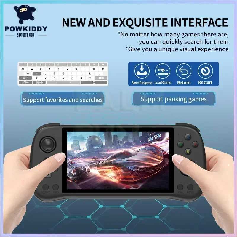 POWKIDDY X55 55 INCH Retro Handheld Portable Video Game Consoles Linux System TV Retro Player 512G 90000 Games P 1GiftM251111