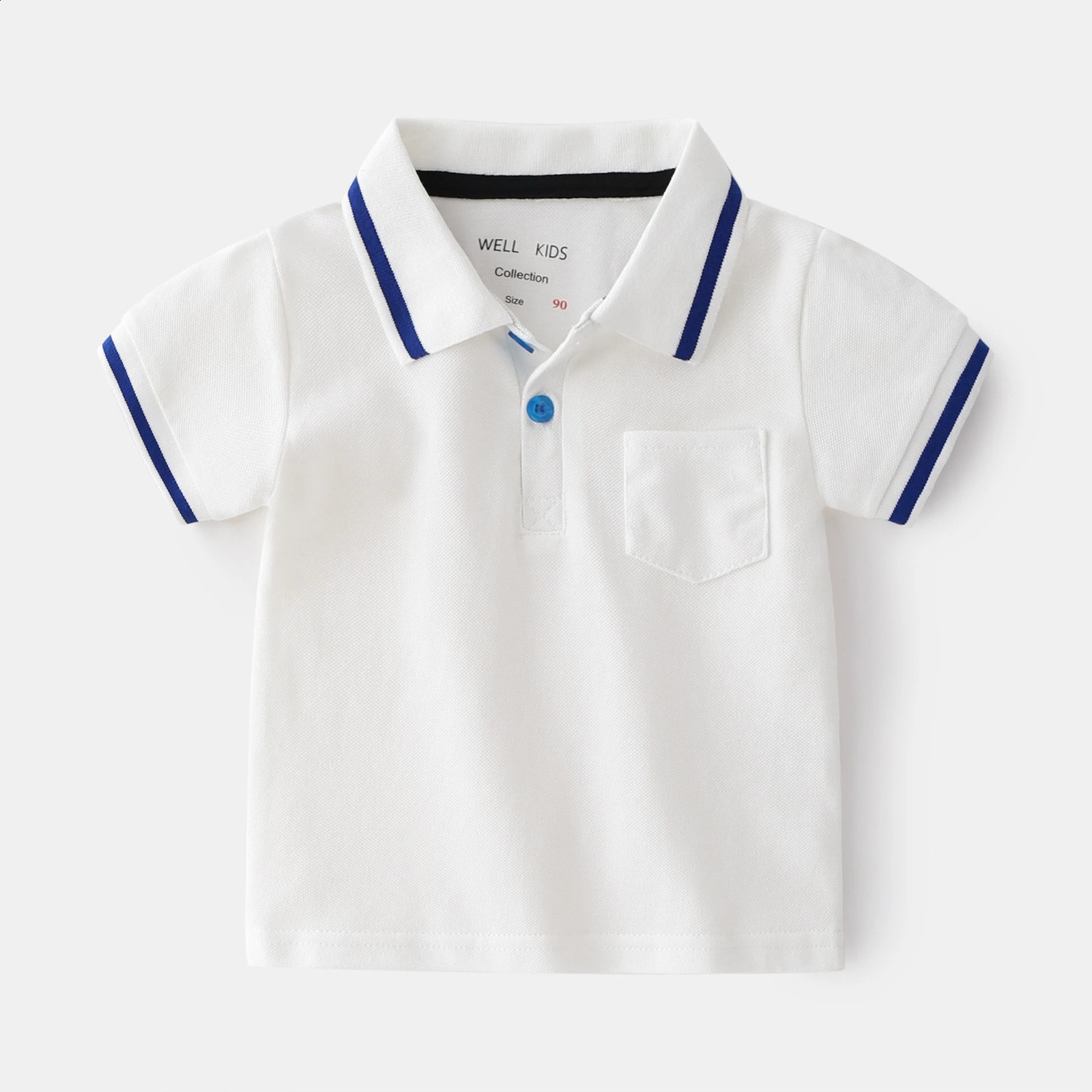 Summer Baby Boys Polo Shirts Children Clothes Short Sleeve Kids Shirt Kids Toddler Girl Boy Striped Polo Shirt Tops Tee 250410