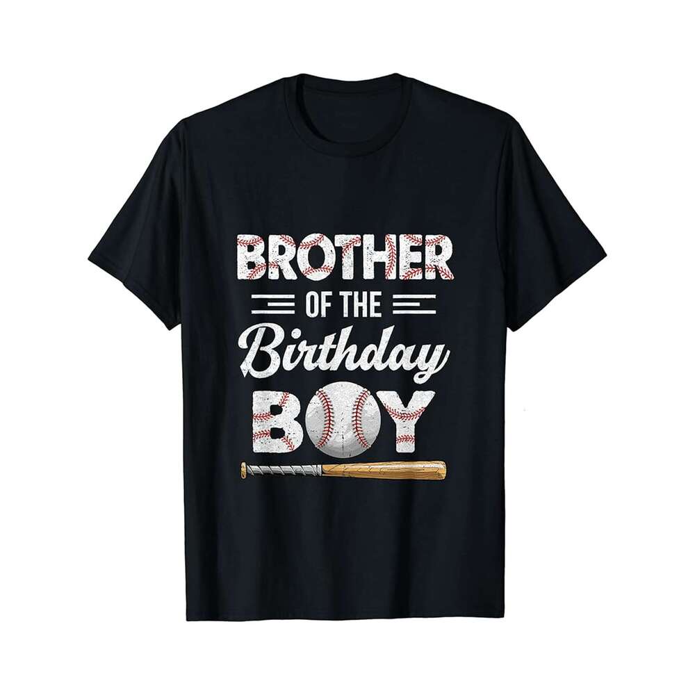 Designer T shirt Brother Of The Birthday Boy Baseball Matching Family Party - 220g T shits