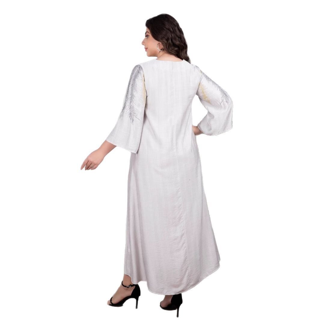 Robe Clothing Factory's new hot stamping evening Muslim dress, plus size women's dress
