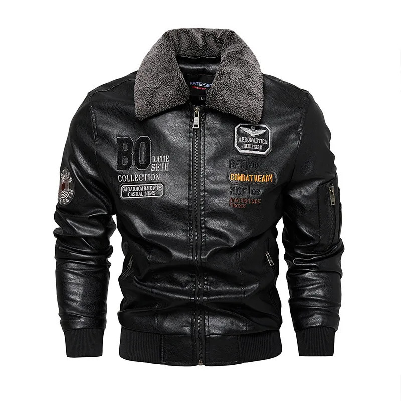 Winter Mens Motorcycle Jackets Highquality Wool Thicken Warm PU Coat Removable Fur Collar Slim Fit Leather Jacket Men Clothing 251103