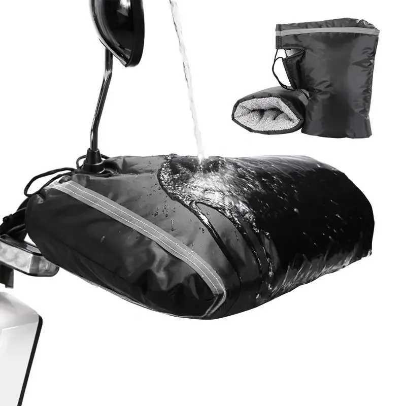 Motorcycle Handlebar Mittens for Winter Windproof Warm Motorcycle Hand bar Cover Battery Bike Windshield Gloves Handlebar Muffs S25118