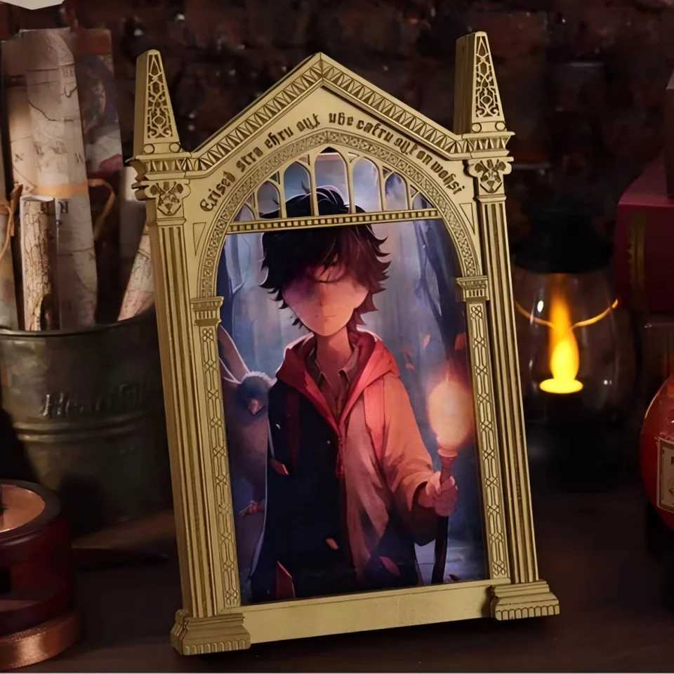 Memory Frame Magic Mirror Touch Illuminates Photo replaceable potterhead Perfect for couples L251110 H260306