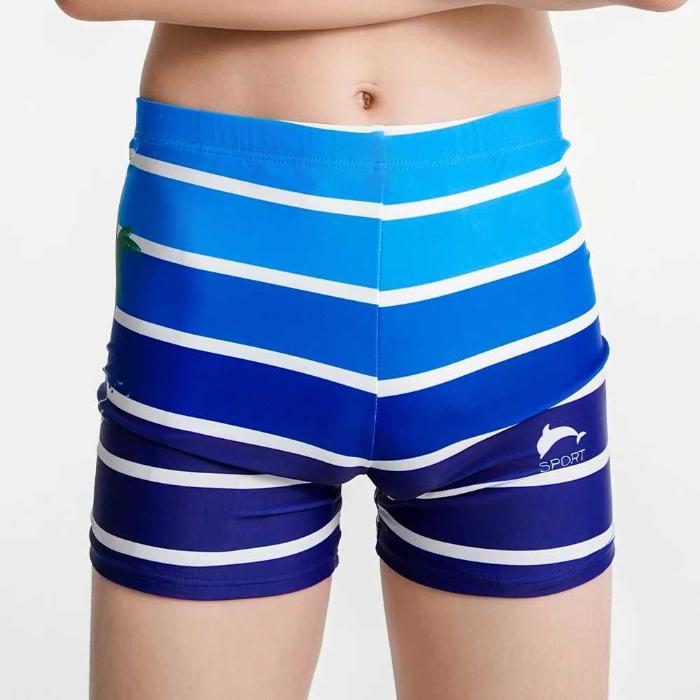 Boy swimming relay toddler swimming shorts quick drying swimming boxer cute dinosaur shark print childrens swimsuitW250410