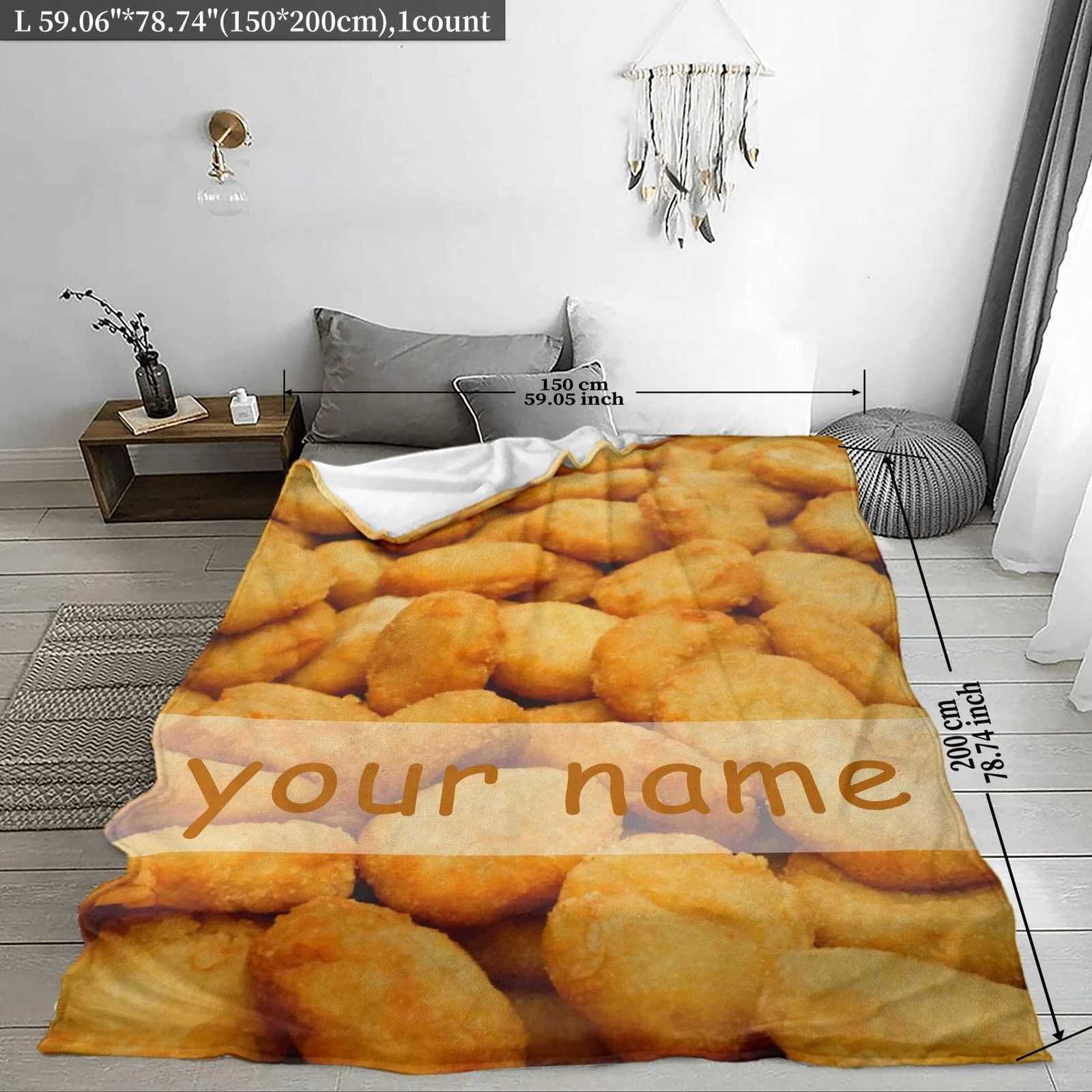 Comfortable chicken block pattern flannel blanket is soft warm and versatile suitable for sofas travel offices C251111