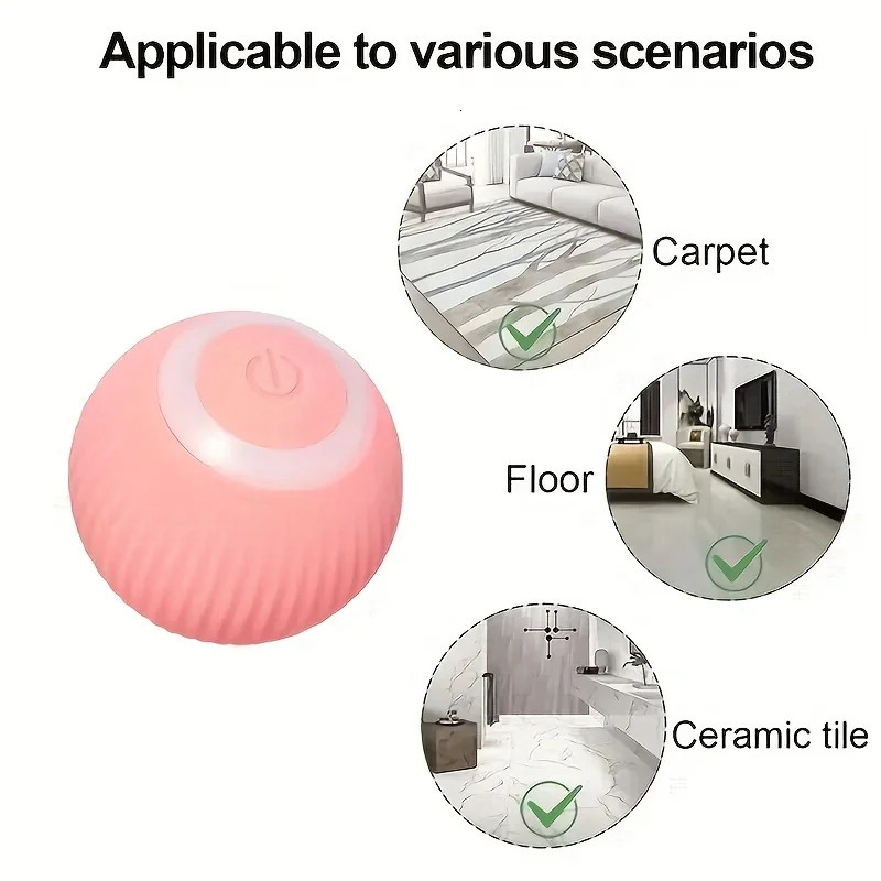 Automatic Moving Dog Toy Ball Smart USB Jumping Rotating Interactive Chew for Puppy Toys 251110