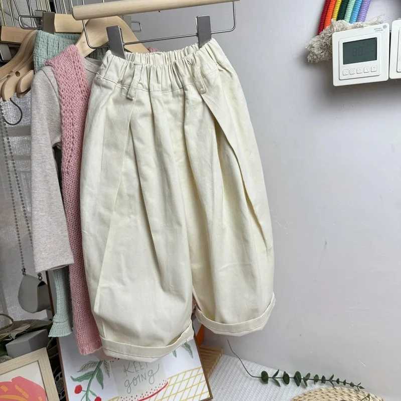 Korean Summer Toddler Girl 2PCS Set Solid Knitted Tank Top Casual Elastic Waist Straight Pants Baby Clothing Baby SetXJ250410