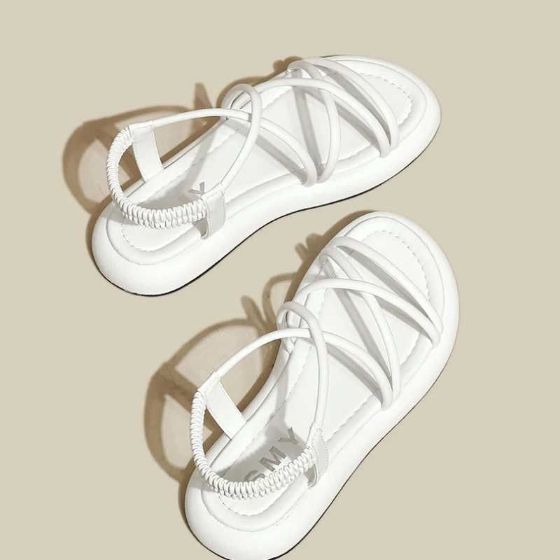Thick soled sandals for women 2024 new summer soft soled lifting casual Roman sandals small womens sandals without print sandalsXJ250410