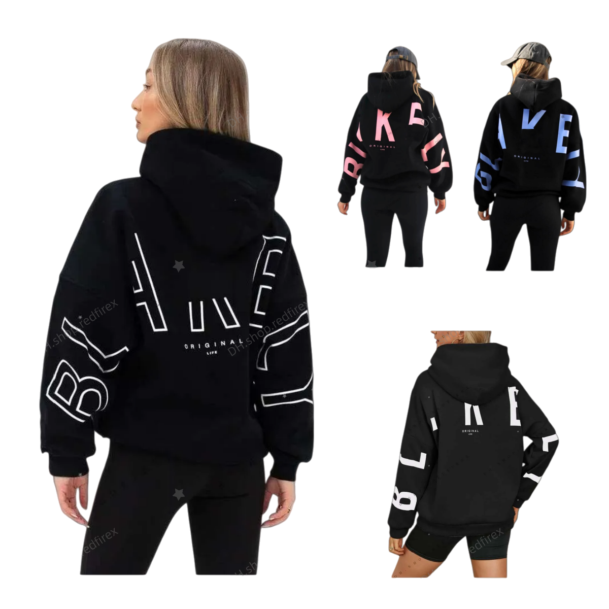 Blake Hoodie Blake Hoody Womens Leisure Sports Yoga Suit Set Oversized Letter Printed Long Sleeve Hood Sweatshirt Streetwear Woman Fashion Hoodies tracksuit 7G