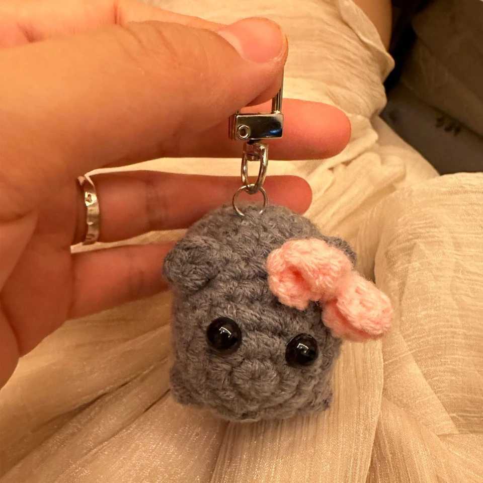Yupsk Music Sad Hamster Meme Plush Toy Keychain Bag Fun Pendant Keychain Jewelry Womens Birthday Gift W250411