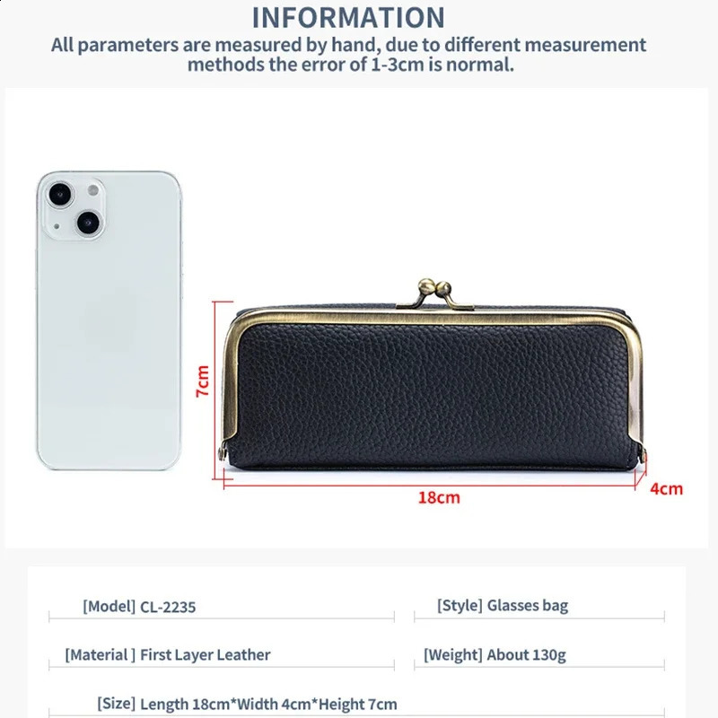 Leather glasses bag mens sunglasses storage bag fashionable glasses case glasses case glasses case 250409