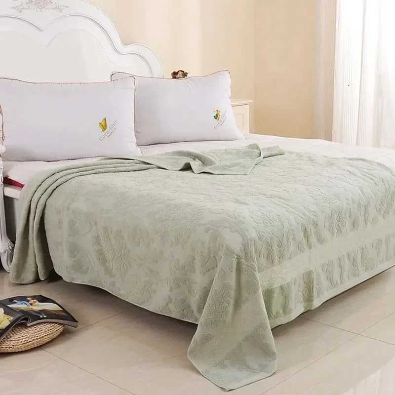 Jacquard Cotton Towel Thread Blanket for Adults Kids Soft Breathable Bedspread Bedclothes Summer Throw Blankets on Sofa/Bed C251111