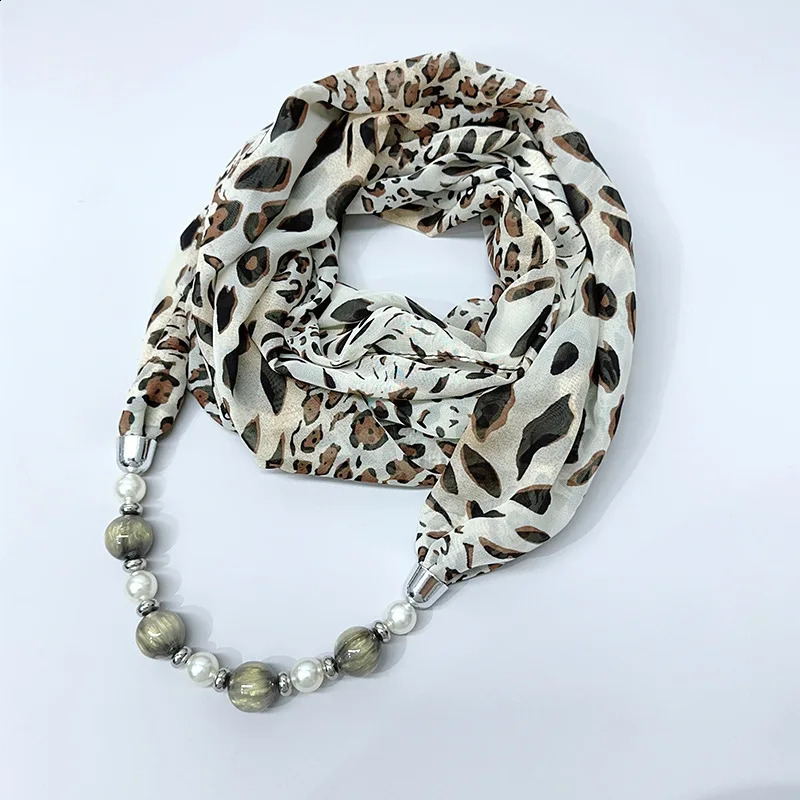 Multi colored chiffon jewelry statement necklace pendant scarf womens bohemian necklace headwear womens headscarf 250409