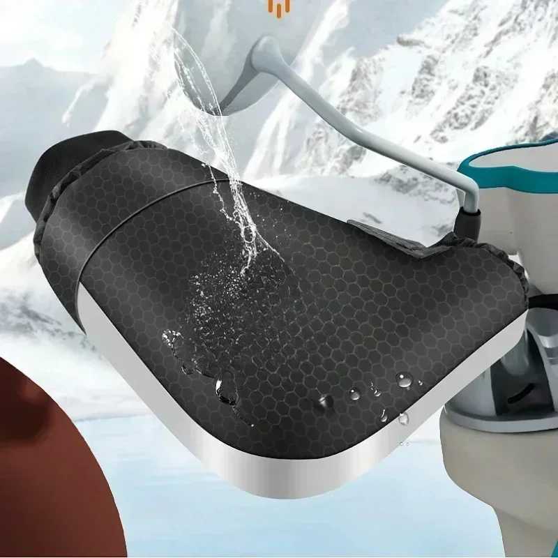 1Pair Motorcycle Handlebar Muffs Waterproof Handlebar Mitts Snowmobile Gloves Winter Thermal E-Bike Cycling Motorbike Gloves S25118