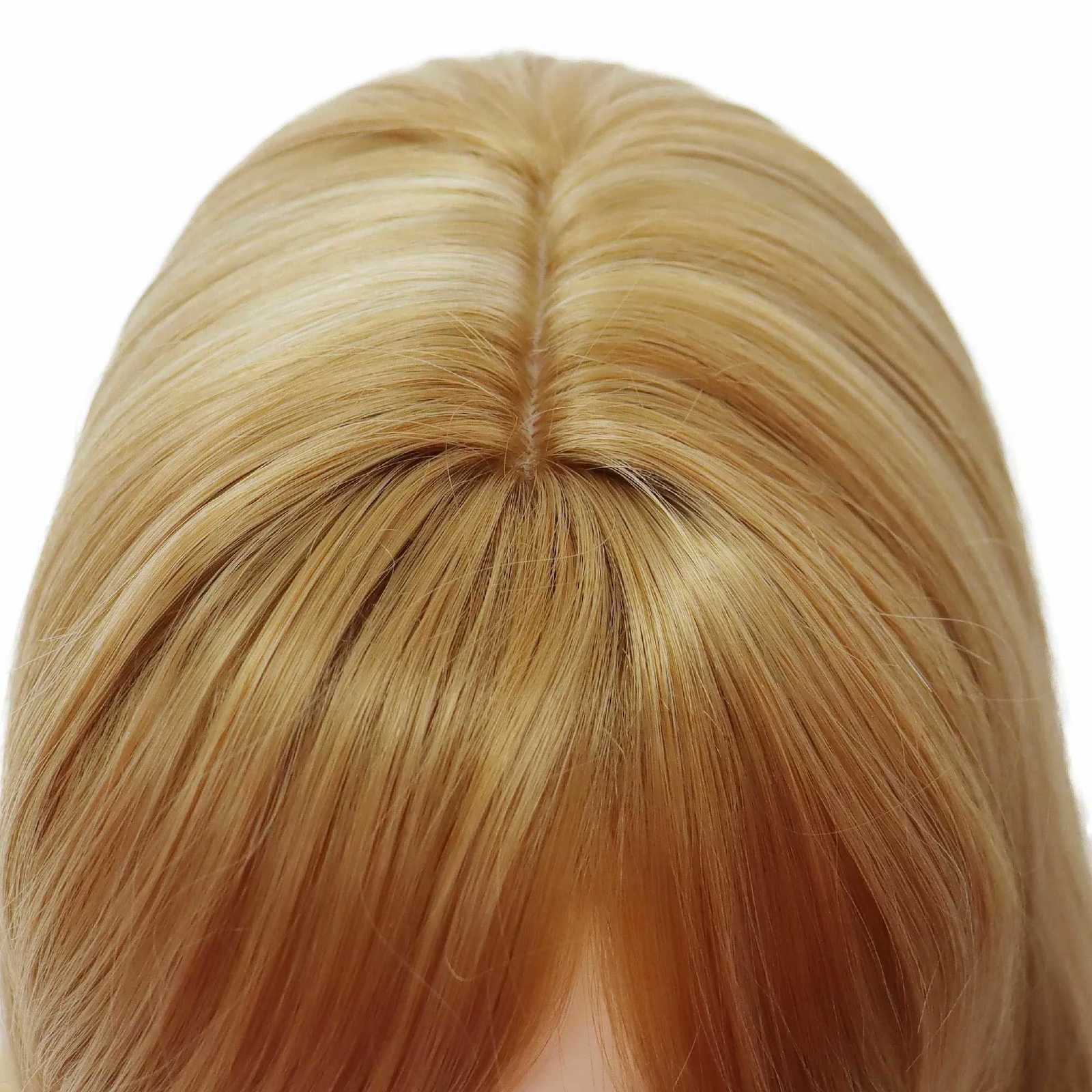 Strawberry Blonde Wigs for Women Synthetic Straight Wigs Long Bob Straight Blond Hair Wig with Side Bangs for Women Wig CapT251111