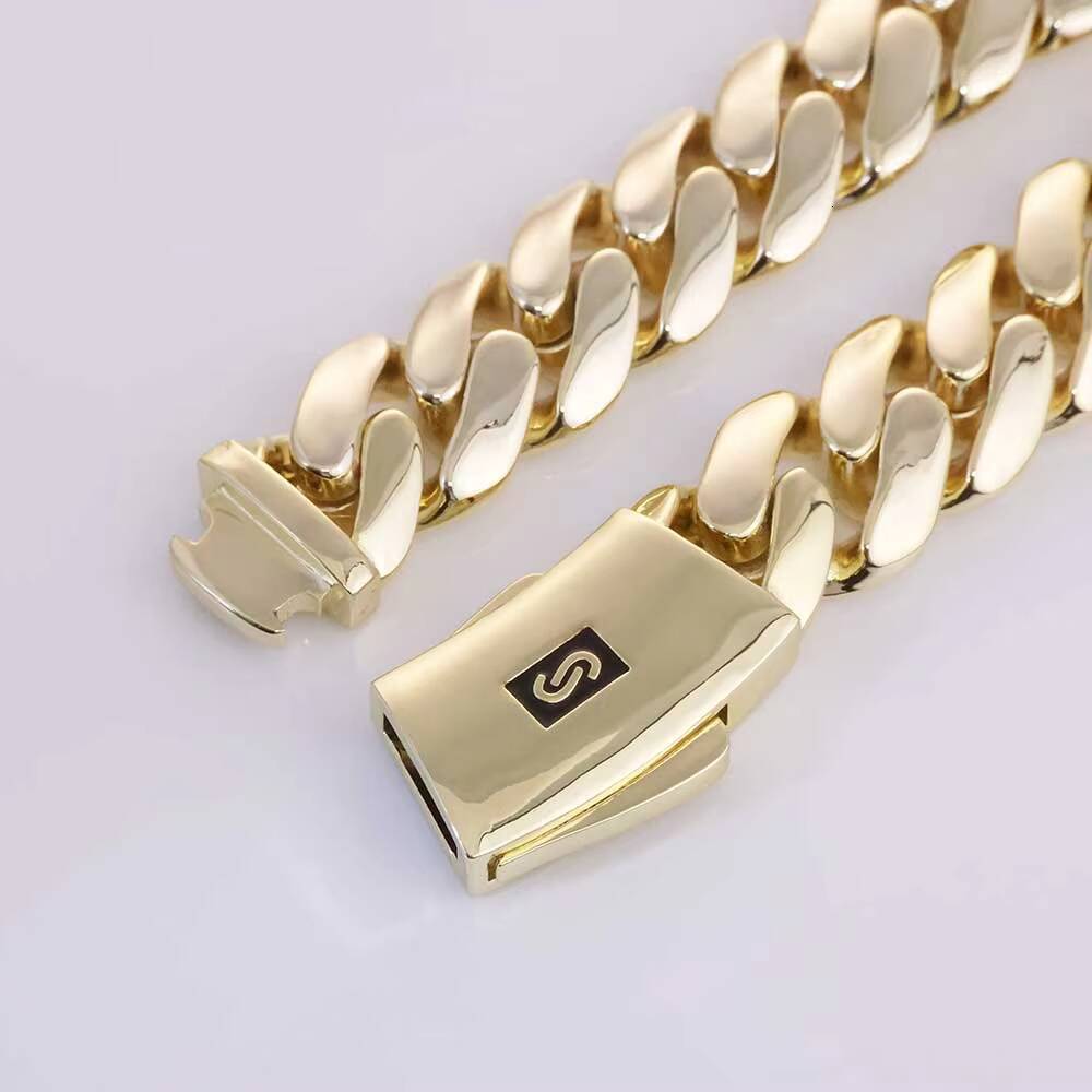 NUOYA Chunky 20mm Cuban Chain Bracelet 925 Silver Smooth Clasp Monaco Style Hip Hop Jewelry Gift