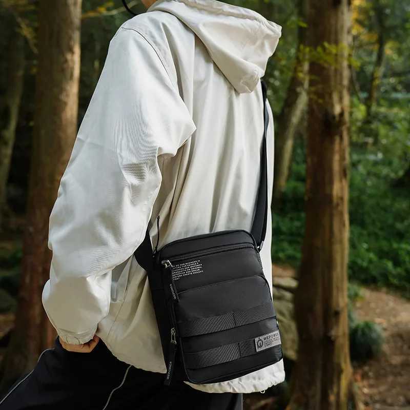 Fashion business shoulder bag wear-resistant water repellent mens commuting travel waterproof shoulder crossbody bagT251110